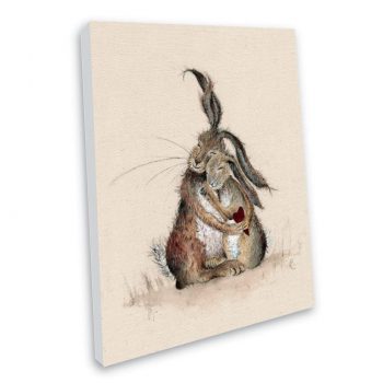 REDUCED  Hares my Heart Canvas Print A3