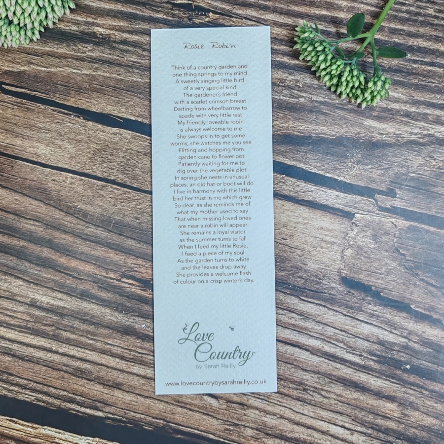 Rosie Robin Bookmark - Image 2