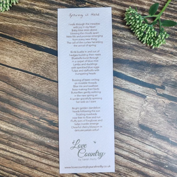 Spring is Hare Bookmark - Image 2
