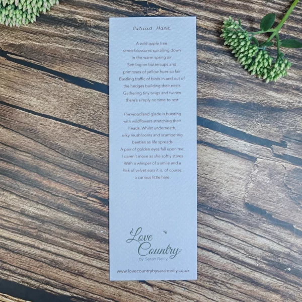 Curious Hare Bookmark - Image 2