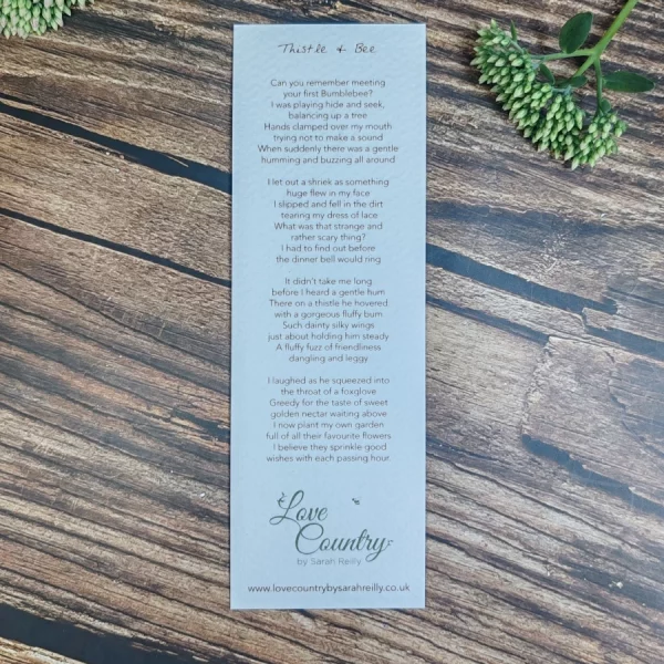 Thistle & Bee Bookmark - Image 2