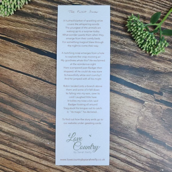 The First Snow Bookmark - Image 2