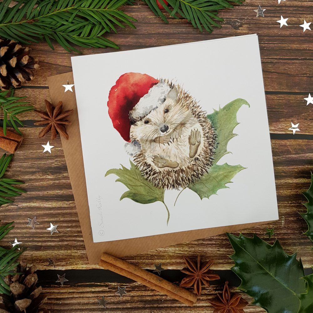 Mr Prickles Christmas Party Greeting Card