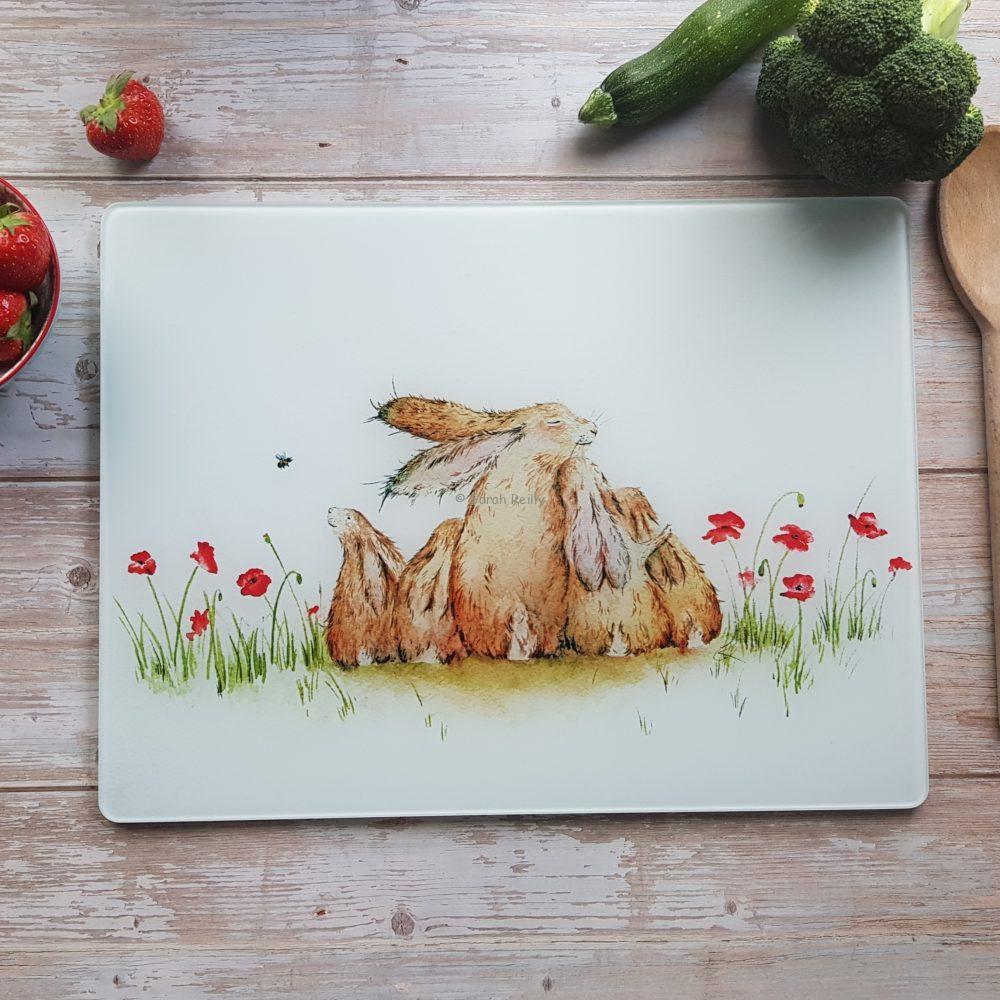 Our Family Large Glass Cutting Board