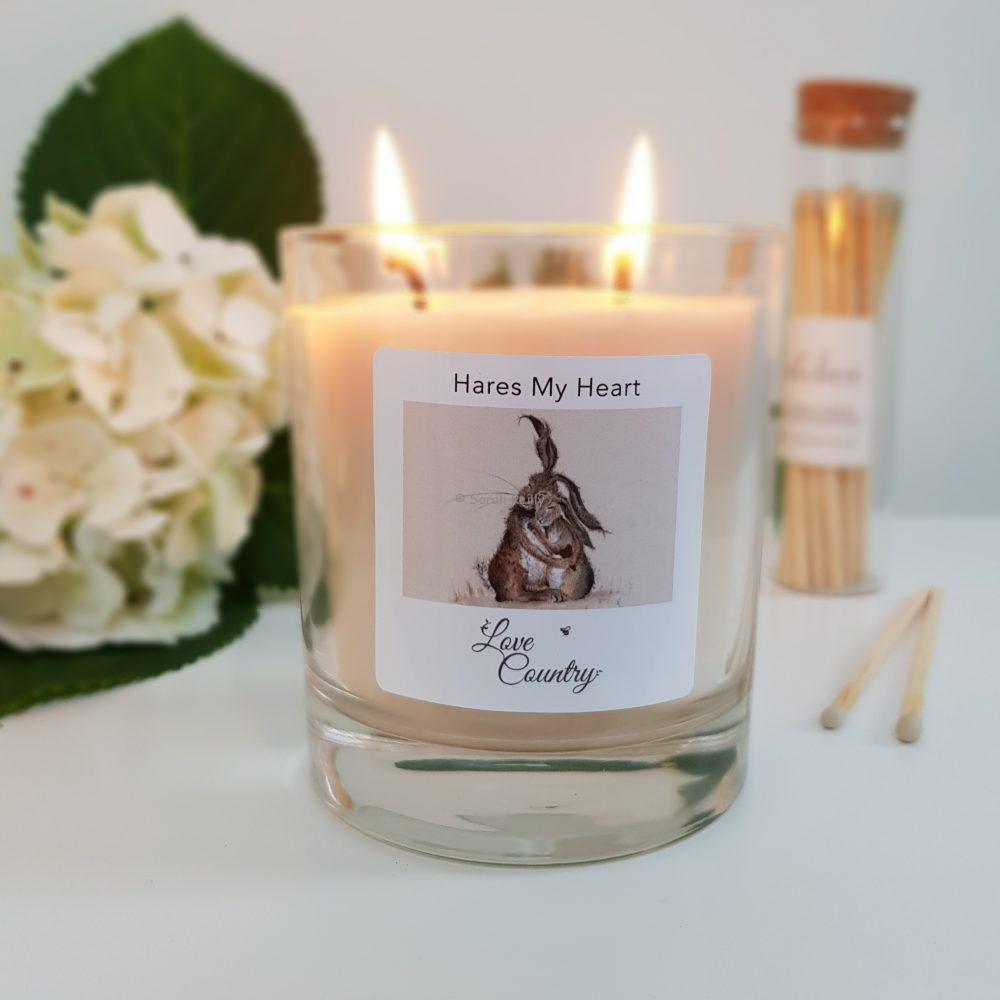Hares my Heart Candle