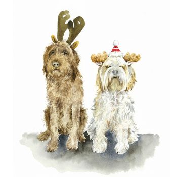 Posing for Treats Paw Prints Greeting Card