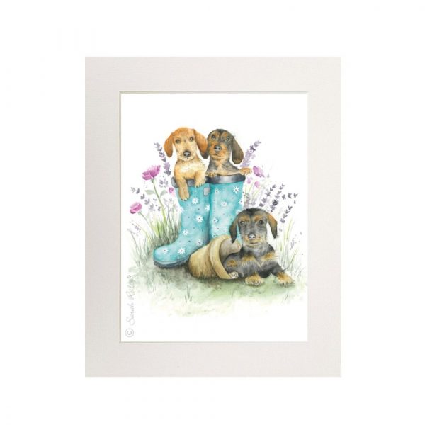 Puppy Planting Print (Portrait)