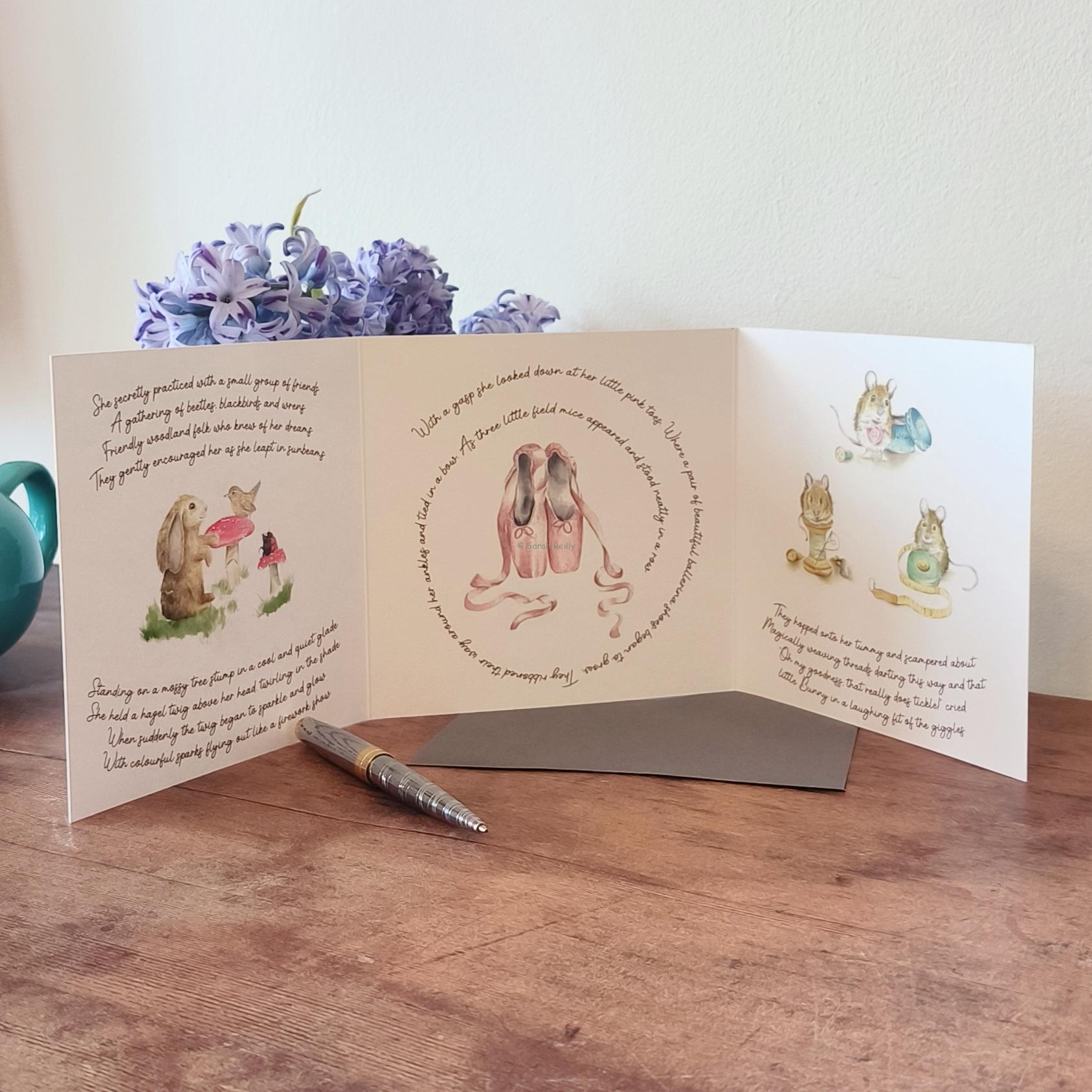 Tiny Tale of Bunny Ballerina Extending Card - Image 2