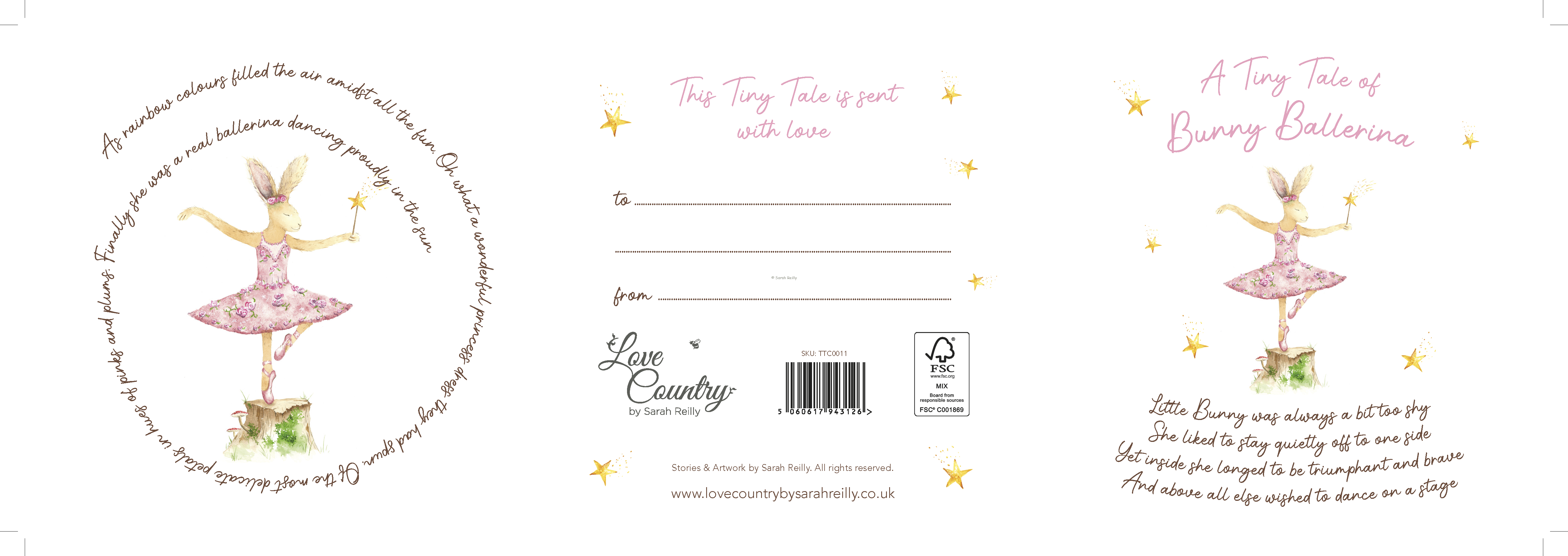 Tiny Tale of Bunny Ballerina Extending Card - Image 4