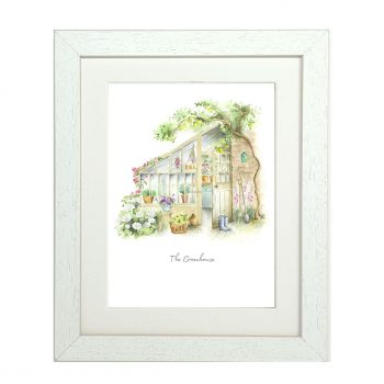 Cottage Core Greenhouse framed print