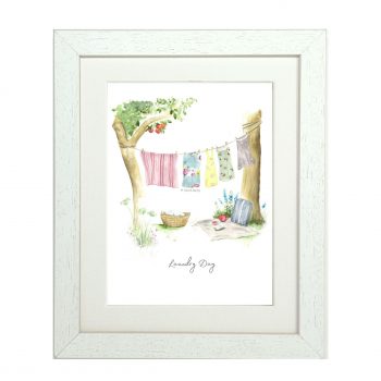 Cottage Core Laundry Day Framed Print
