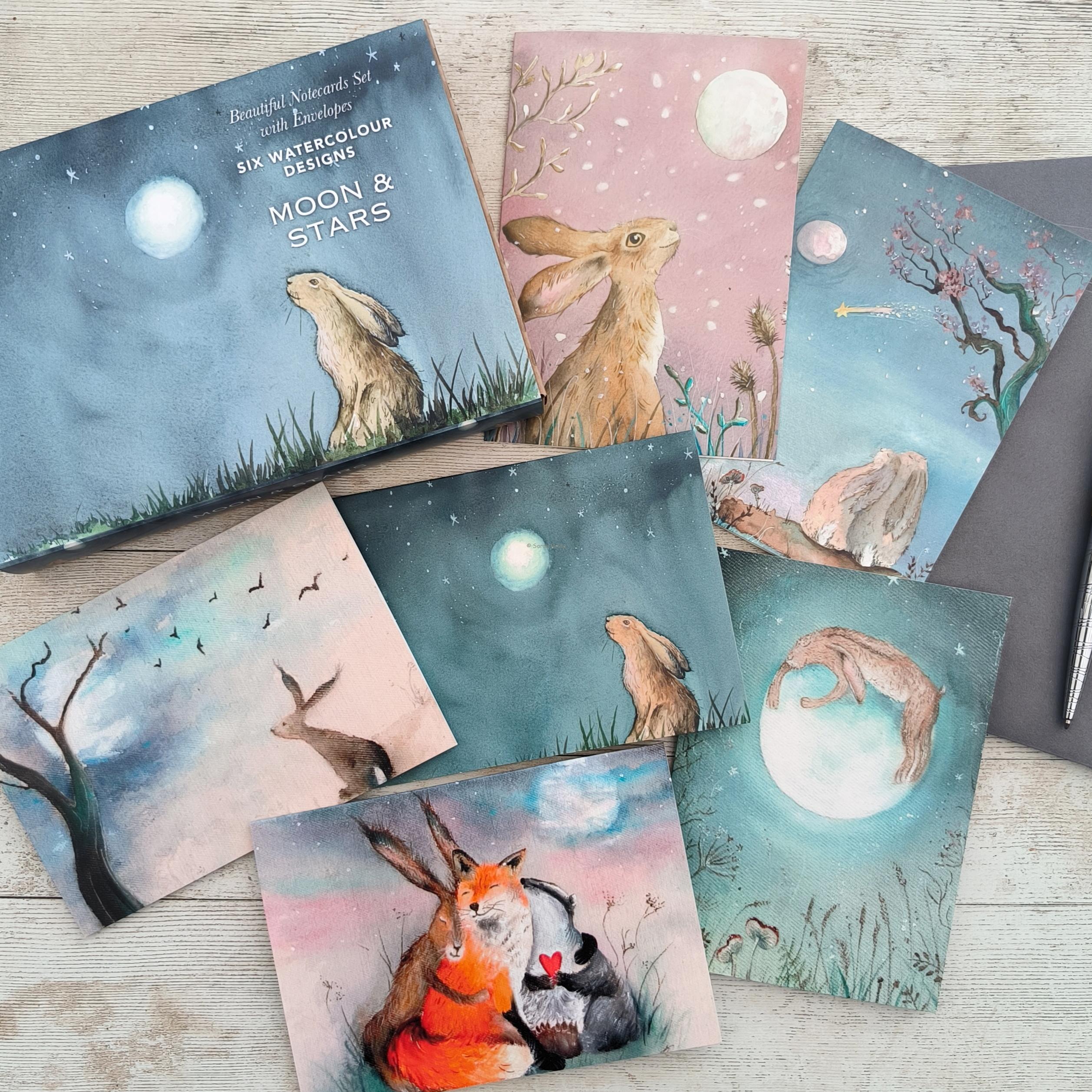 Moon & Stars Boxed Notecard Set