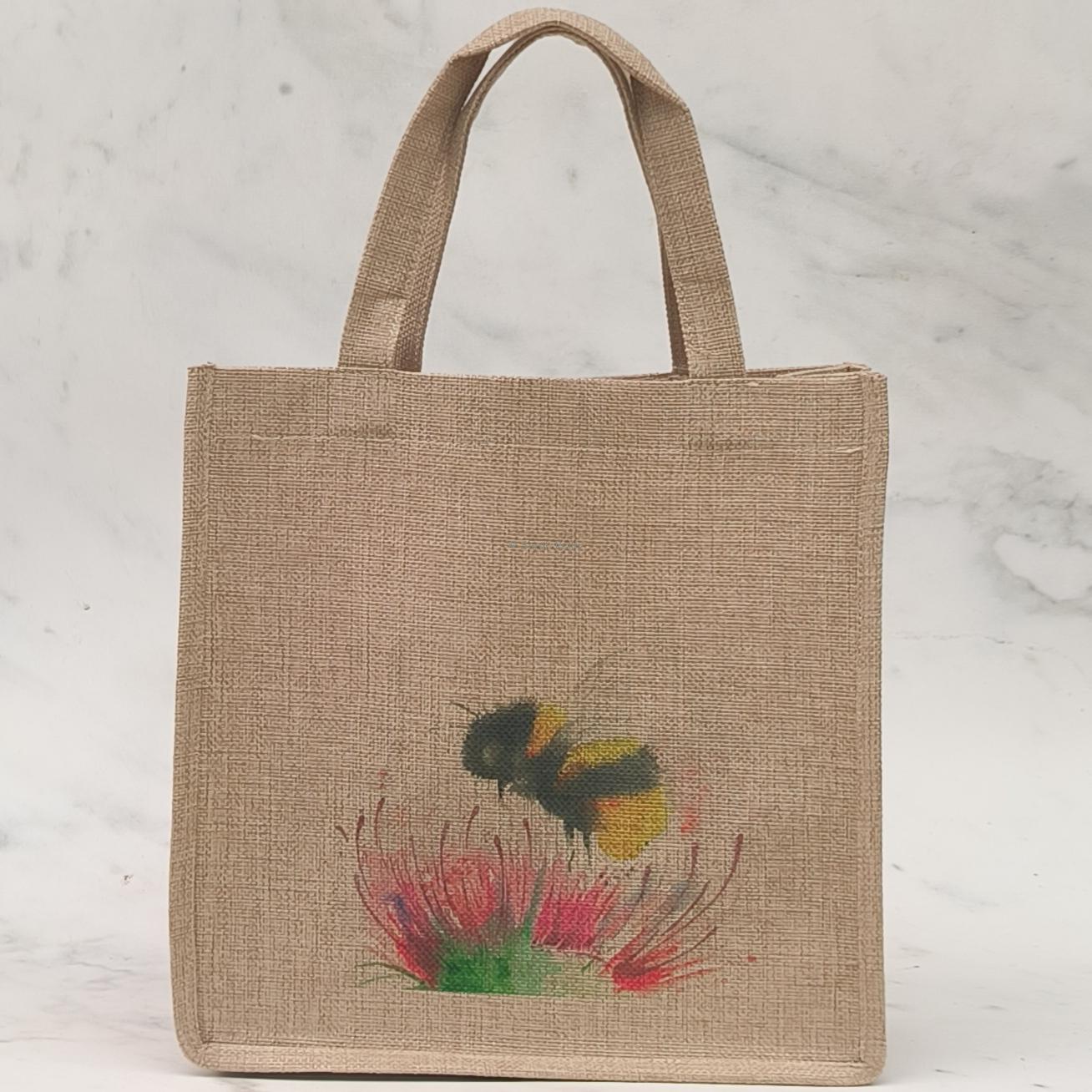 Thistle & Bee Small Jute Bag