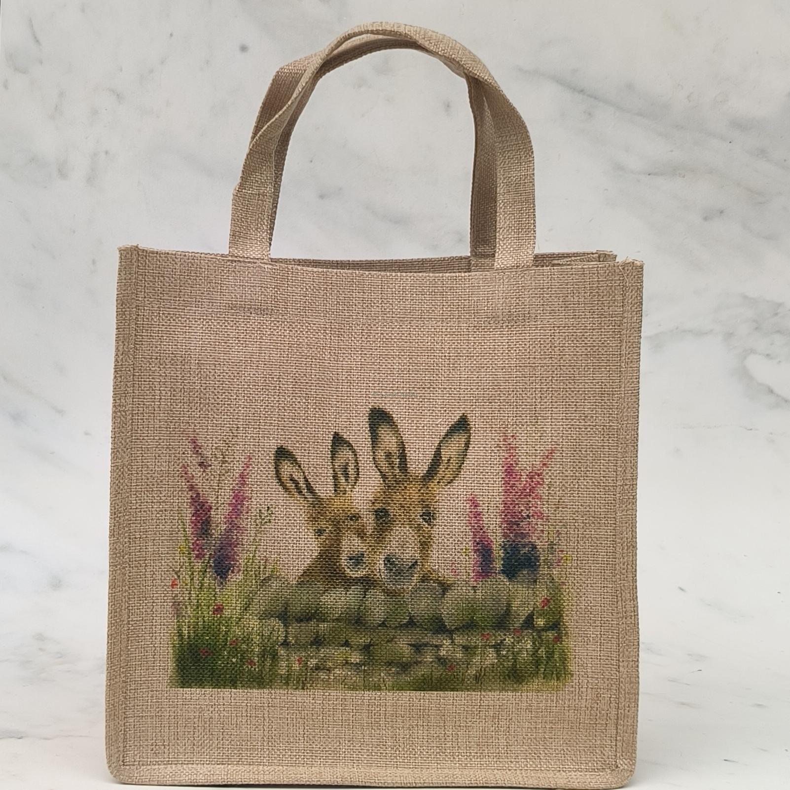 Pip and Poppy Donkeys Small Jute Bag