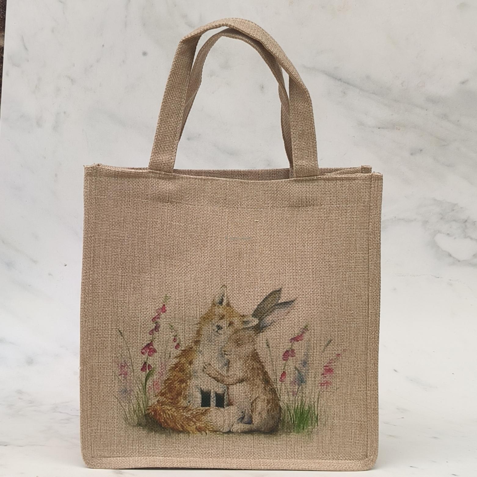 Best Friends Small Jute Bag