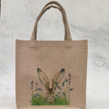 Curious Hare Small Jute Bag