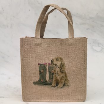 Walkies Dog Small Jute Bag