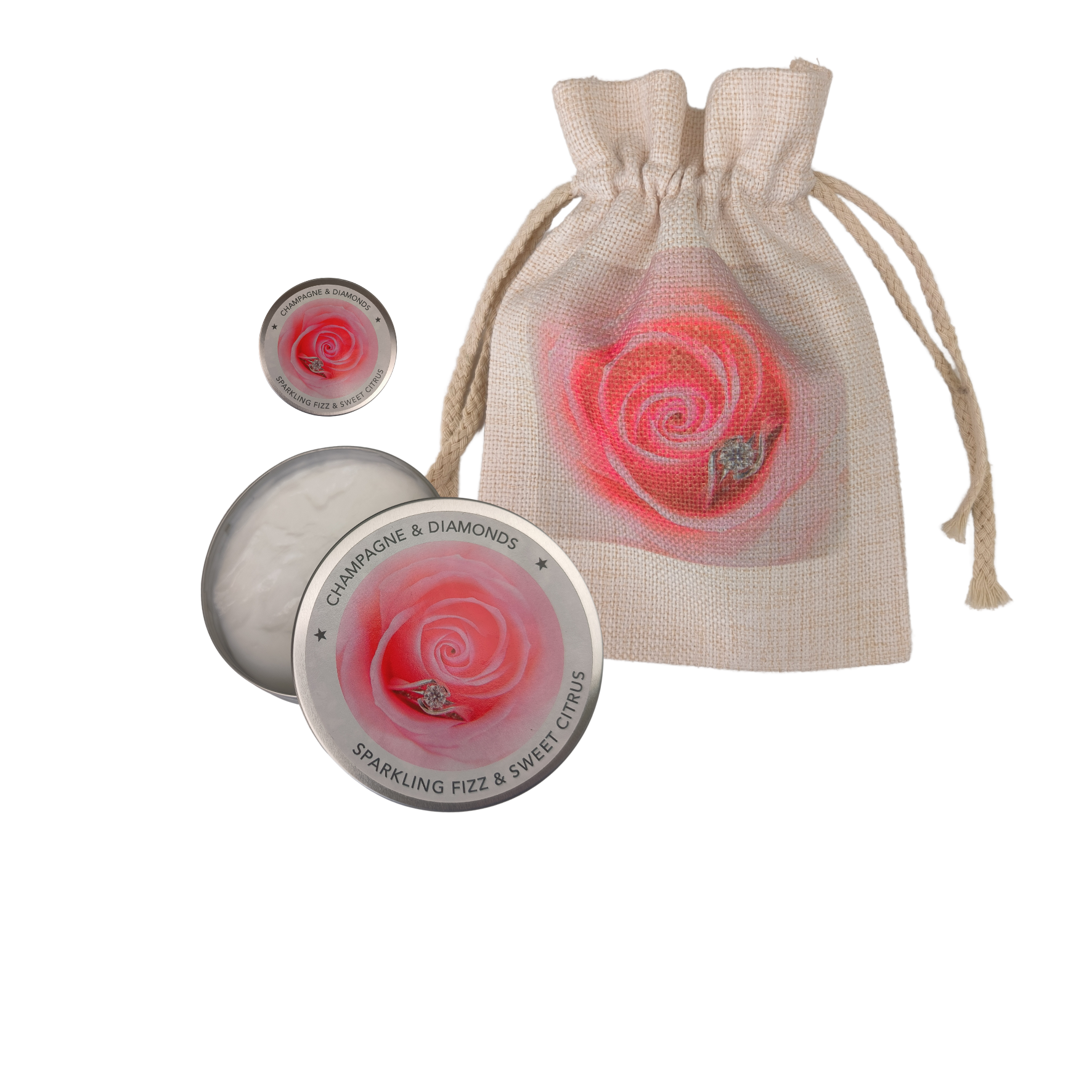 Champagne & Diamonds Beauty Bag Set