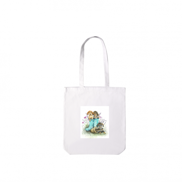 Puppy Planting Everyday Lightweight Tote Bag