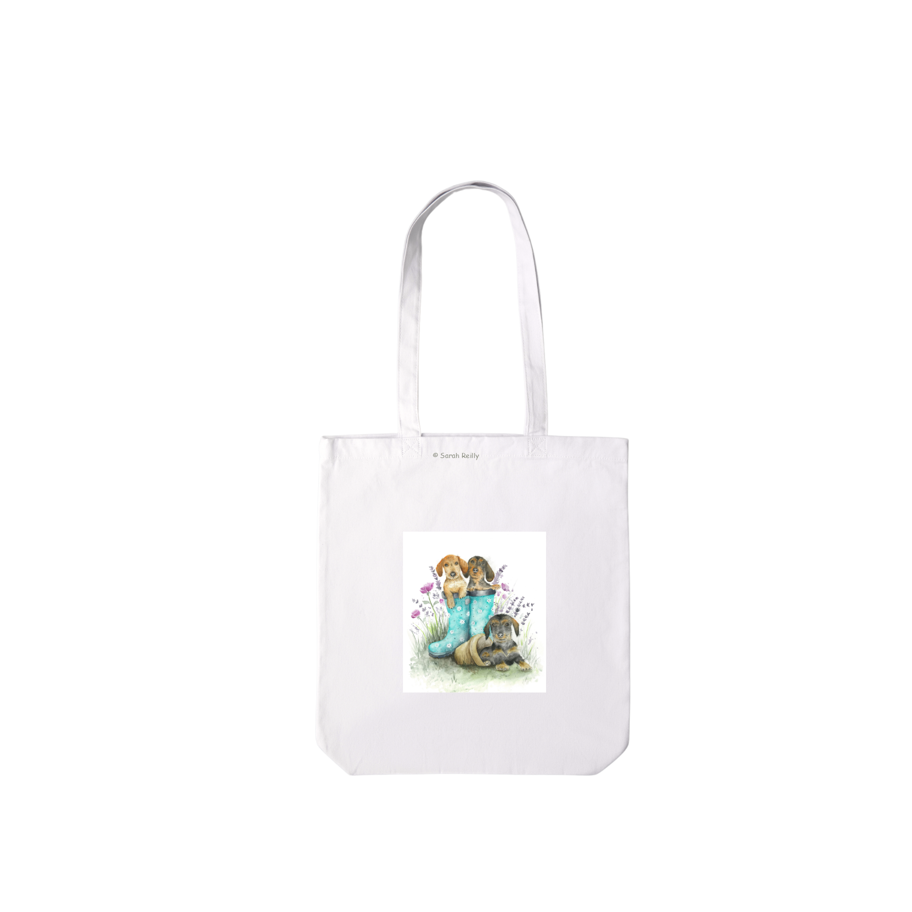 Puppy Planting Everyday Lightweight Tote Bag