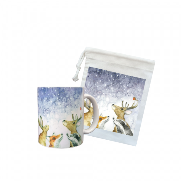 The First Snow Ceramic Mug with Bag