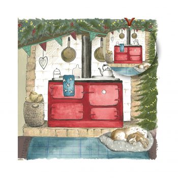 Snuggled by the Stove Bauble Card