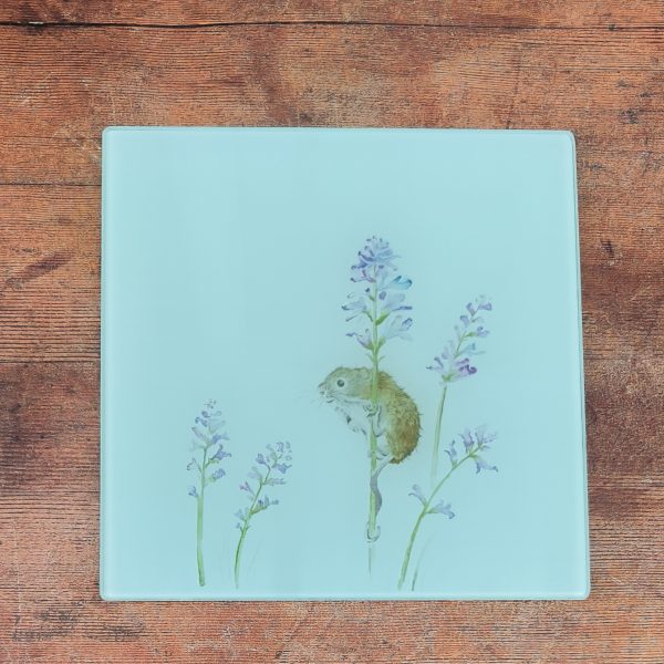 Country Mouse Small Glass Cutting Board