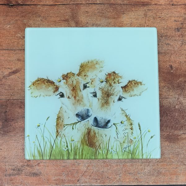 Daisy Moos Small Glass Cutting Board