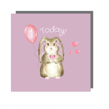 Age Card- Bunny Pink 1 Today