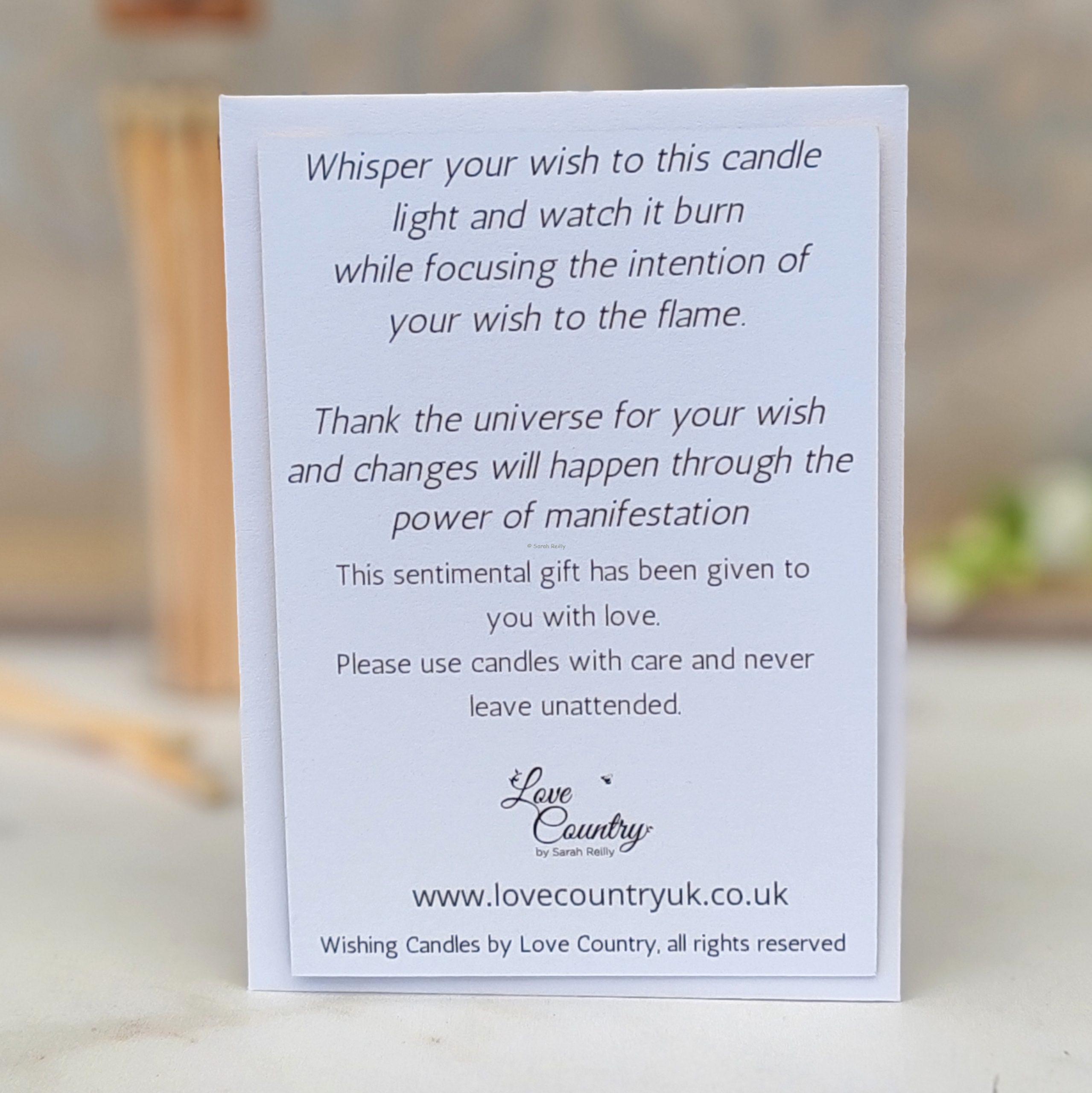 Love - Wishing Candle Card - Image 2