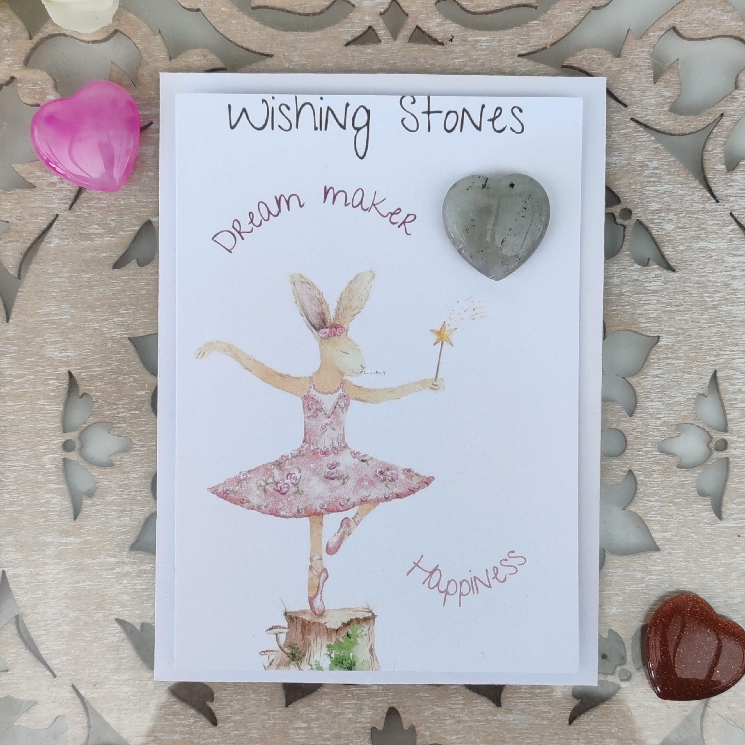 DREAM MAKER - Ballerina Bunny Wishing Stone Card