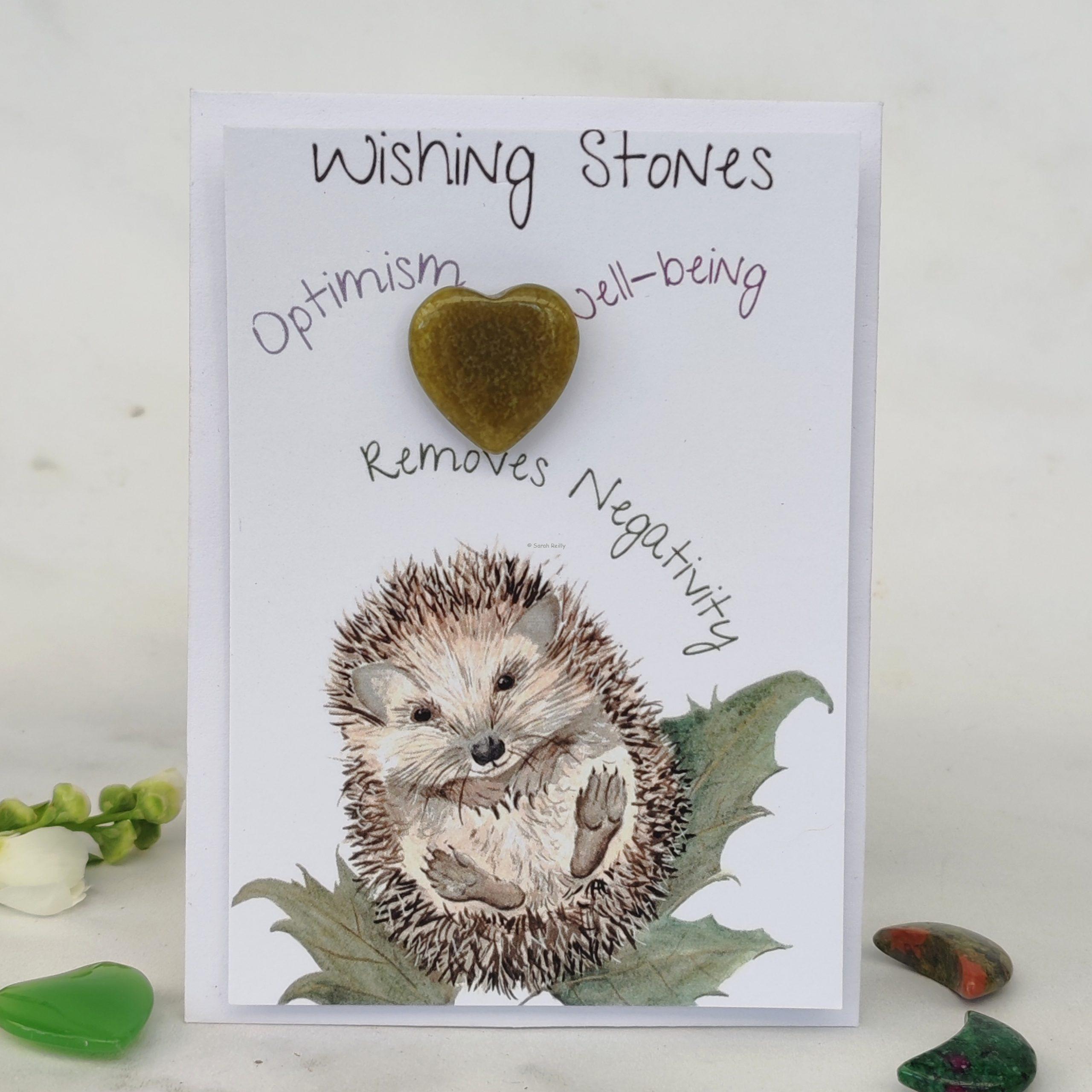 WELL BEING - Hedgehog Wishing Stone Card - Image 4