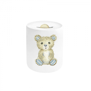 Blue Teddy Ceramic Moneybox