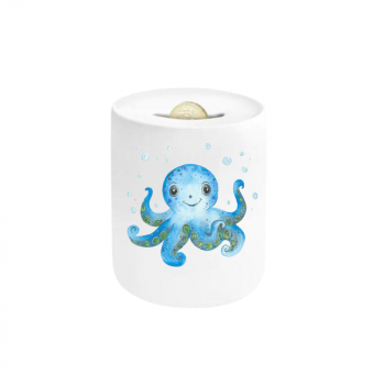 Blue Octopus Ceramic Moneybox