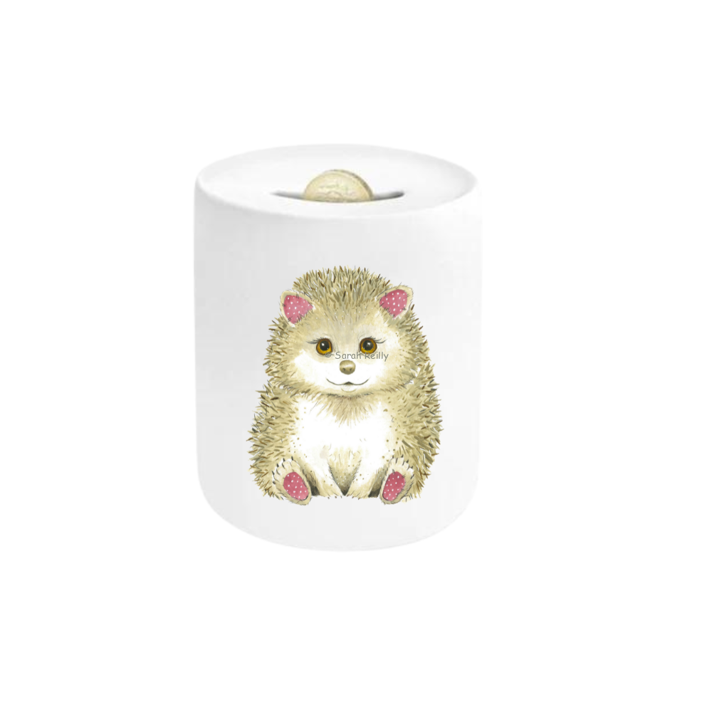 Baby Hedgehog Ceramic Moneybox