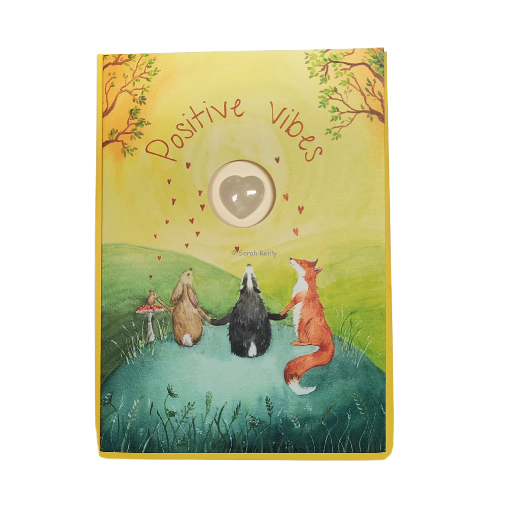 Positive Vibes - Crystal Card