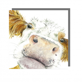 Curious Cow Selfie Greeting Card