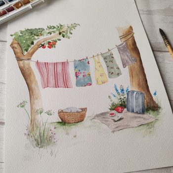 "Laundry Day" - Original Artwork