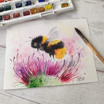 Thistle & Bee - Original Artwork