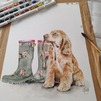 Waiting for Walkies - Original Artwork
