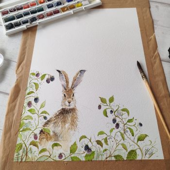 Hares & Hedgerows - Original Artwork