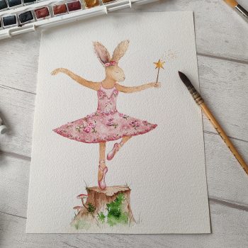 Bunny Ballerina - Original Artwork