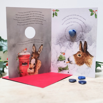 The Christmas Post - "Blue Topaz" Crystal Card