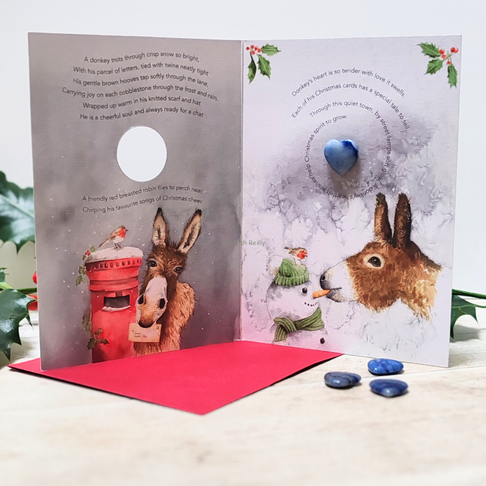 The Christmas Post - "Blue Topaz" Crystal Card