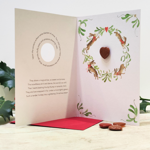 Christmas Kiss - "Goldstone" Crystal Card - Image 3