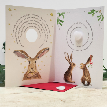 The Hare Wreath - "Clear Quartz" Crystal Card
