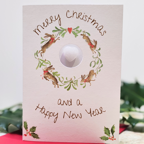 The Hare Wreath - "Clear Quartz" Crystal Card - Image 2
