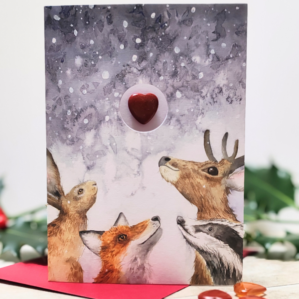 The First Snow - "Red Jasper" Crystal Card - Image 3