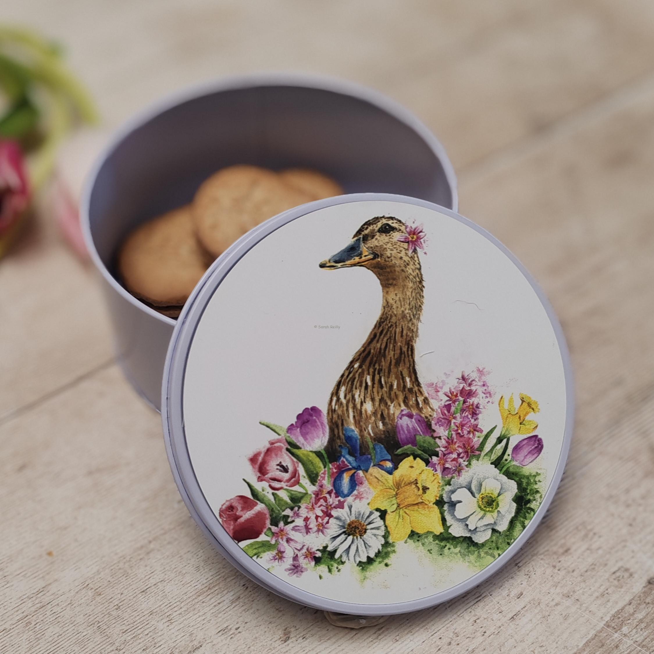 "Felicity Duck" Small Round Keepsake Tin