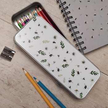 "Bees & Foliage" Pencil Tin